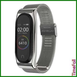 Dây đeo kim loại mắt lưới miband 4, miband 3 chính hãng MIJOBS, dây đeo thay thế Mi Band 4, MI Band 3 mắt lưới MIJOBS