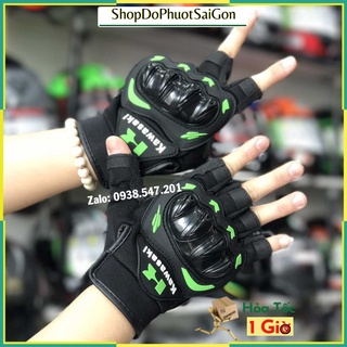 Bao tay chống nắng hở ngón đi xe máy đi phượt Kawasaki