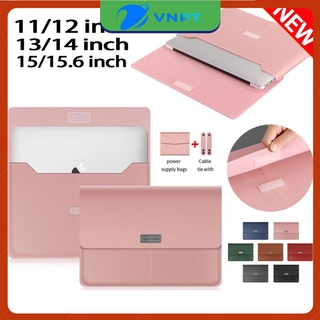 [4 món] Bao da đựng laptop macbook đa năng chống nước, chống xước cho máy 11 inch - 15,6 inch.