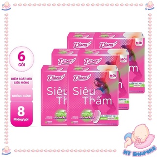 Băng Vệ Sinh Diana Siêu Thấm Siêu Mỏng Không Cánh