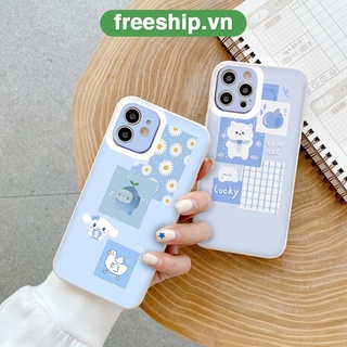 Ốp iphone - Ốp silicon iphone thỏ vịt và gấu trắng lucky love flower đẹp dành cho ip 6 đến 13promax - nn077