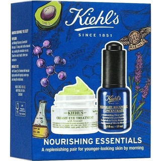 Set dưỡng da Kiehls Nourishing Essentials (Kem mắt bơ + Serum Midnight)