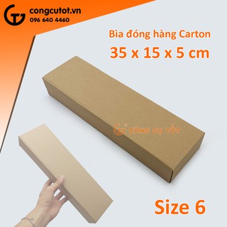 Combo 20 bìa carton đóng hàng loại đẹp kích thước 35 x 10 x 5 cm