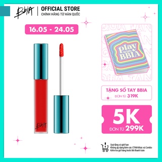 Son Kem Lì Bbia Last Velvet Lip Tint Version 1 - 02 Extra Bounce (Màu Đỏ Cam) 5g - Bbia Official Store