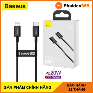 Cáp sạc nhanh 20w cho iphone ipad hỗ trợ truyền dữ liệu 1 mét chính hãng baseus