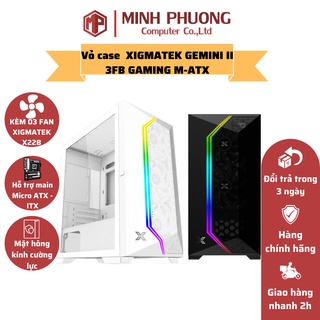 Vỏ case XIGMATEK GEMINI II 3FB - PREMIUM GAMING M-ATX, KÈM 03 FAN XIGMATEK X22B