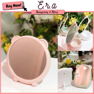 Gương Để Bàn Nhựa ERASHOP 078328 - Nhiều Kiểu Dáng Đáng Yêu, Có Ngăn Đựng Đồ Tiện Lợi, Siêu Rẻ Đẹp