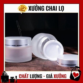 Hủ Đựng Kem ❤ TOP GIÁ RẺ ❤ Hũ Thủy Tinh Nắp Bạc 15g,20g đựng kem, chiết mỹ phẩm , , phụ kiện du lịch
