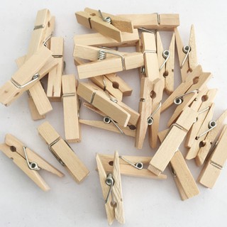 Kẹp gỗ treo ảnh, loại 3cm, kẹp gỗ thông đủ màu