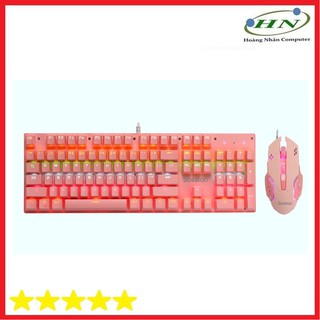 [Mã SKAMSALE03 giảm 10% đơn 200k] Bộ Phím Chuột Cơ Bosston EK9350 Màu Hồng
