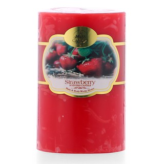 Nến thơm trụ tròn D5H8 Miss Candle NQM0819 5 x 8 cm (Đỏ, hương dâu tây)
