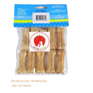 [ Bán sỉ ] XƯƠNG CHO CHÓ XƯƠNG DA BÒ CHO CHÓ TÚI 10 CÁI