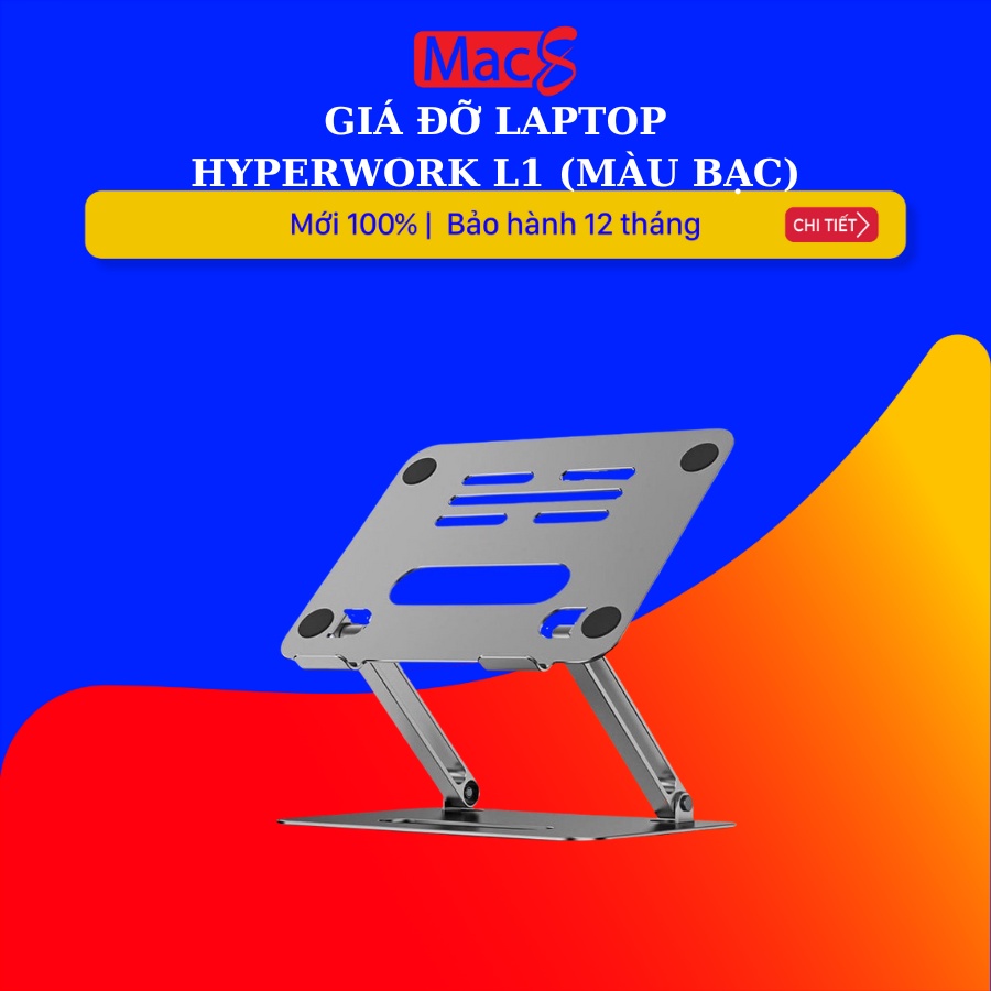Giá đỡ laptop HyperWork L1 (Màu bạc)