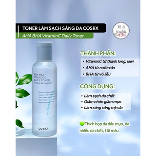 Nước hoa hồng COSRX AHA BHA VITAMIN C