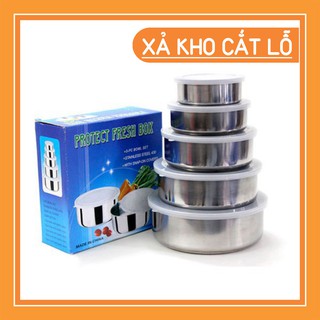 Bộ Thố 5 Cái Inox Có Nắp Đậy Tiện Dụng