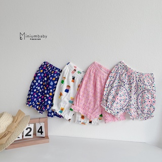 Quần cotton  bèo gấu cho bé gái từ 1-3 tuổi, quần short bé gái MiniumBaby-Q1102