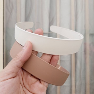 Bờm cài tóc nhám màu kem/nâu (bản 2.5cm)
