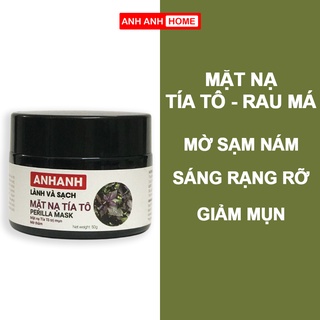 Mặt nạ Tía Tô - Rau má AnhAnh giảm thâm, giảm nám, sáng da, giảm mụn dưỡng da thuần chay