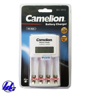 Bộ sạc nhanh tự ngắt, có màn hình Camelion BC-1012 với 4 rãnh sạc pin AA, AAA