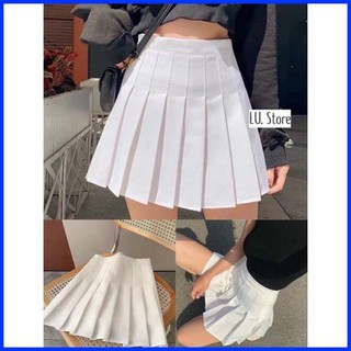 Chân Váy ngắn xếp ly Tennis, Hàng Quảng Châu Ulzzang 2021 ( lớp lót quần váy) [ẢNH THẬT]