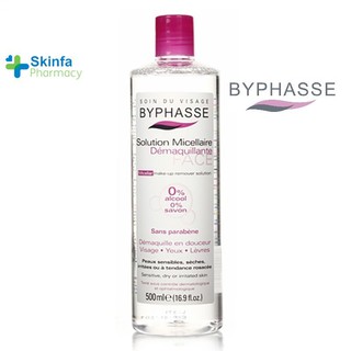 Nước Tẩy Trang Byphasse Cho Mọi Loại Da - Solution Micerallaire Face - 500ml - Skinfa