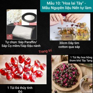 [Chưa có ý tưởng làm Nến] Mẫu trang trí 10: "Hoa lai Tây" - Mẫu Nguyên liệu Nến Tự làm - 9293store - 9293kitdecor
