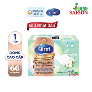 Bông tẩy trang (bông trang điểm) cao cấp Silcot Premium 66 miếng/hộp