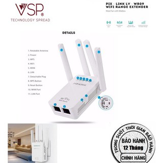 Kích Sóng Wifi Pix-Link LV-WR09 (4 Anten)