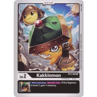 Thẻ bài Digimon - TCG - Kakkinmon / BT3-005'