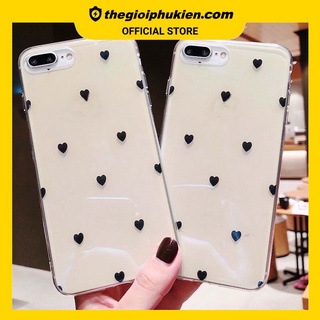 Ốp lưng iphone silicon dẻo trong suốt họa tiết trái tim dành cho iphone 6 đến 14promax - t49
