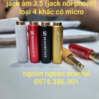 Jack rắc âm cái 3,5 phone loại 4 khấc có micro hãng SENNHEISER. Báo giá 1 cái