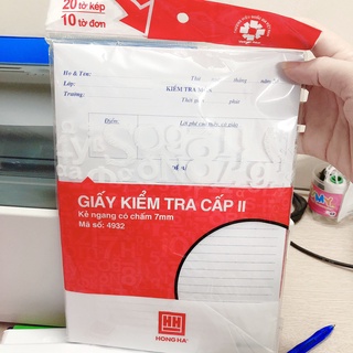 Giấy kiểm tra học sinh cấp 2 Mã 4932 Hồng Hà (tập)