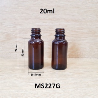 ⚡{HẠ GIÁ}⚡ VỎ CHAI ĐỰNG TINH DẦU 20 ML MÀU NÂU NHỎ GIỌT - NẮP NHỰA ĐEN
