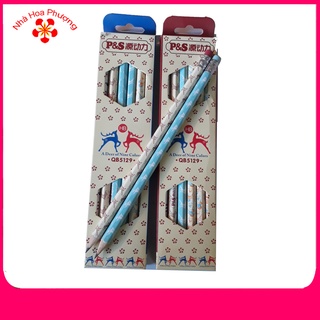 Vỉ 12 bút chì lục giác HB vẽ mỹ thuật, làm bài kiểm tra nhạy với máy chấm thi an toàn với người sử dụng