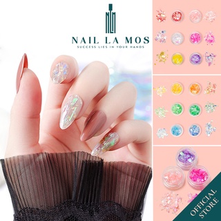 Set 12 hũ xà cừ giấy đắp gel ẩn phong cách Hàn Nhật