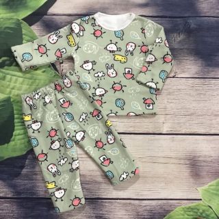 [ XẢ HÀNG ] Bộ nỉ bông bé gái hình gà con dày ấm