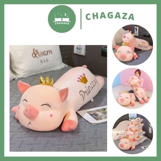 Gấu Heo Bông Vương Miện Cực Xinh - Gấu Lợn - Chât Liệu Nhung Mềm mịn