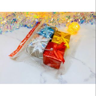 Set 4 hộp quà 4*4 (cm) trang trí cây thông noel 16k
