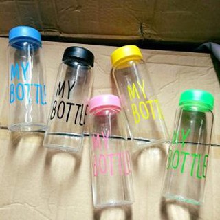 Combo 5 chai tròn thủy tinh in chữ my bottle 500ml - chai đựng nước trái cây - chai đựng trà sữa