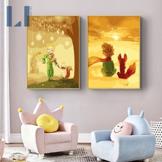 Tranh sơn dầu số hoá có khung  LIM Art -Tranh tô màu theo số Hoàng tử bé