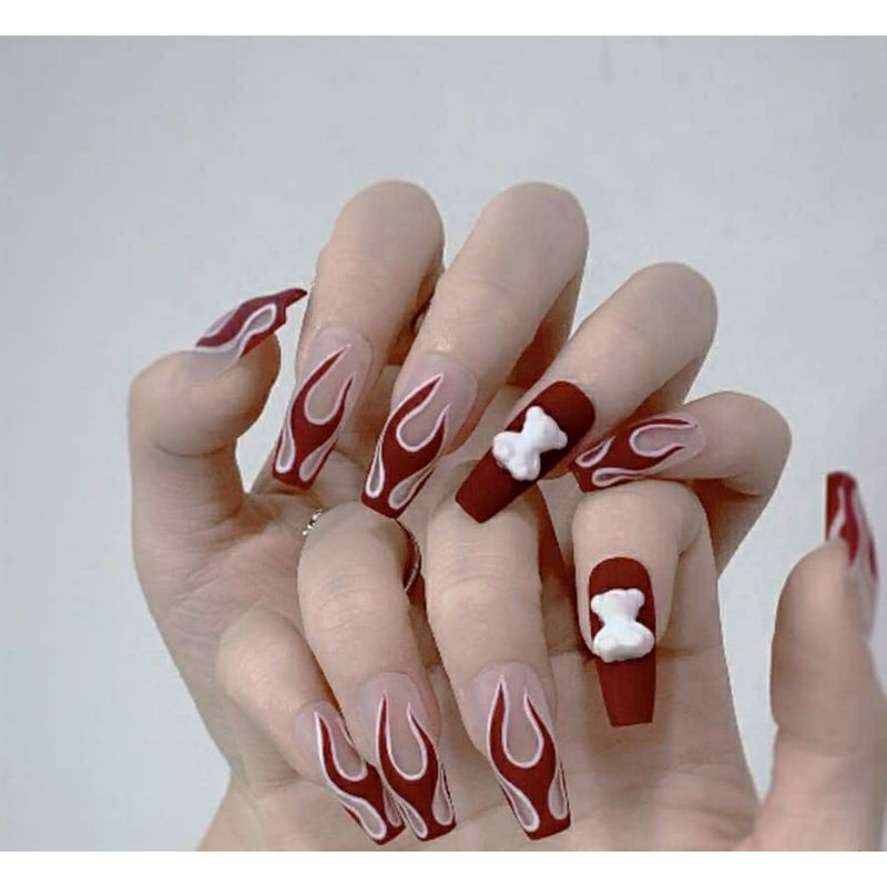 Nailbox thiết kế gấu đỏ