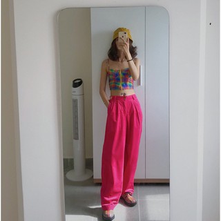 Quần Dài Nhung Hồng TARTAN - Velvet Pant / Pink / Best Seller - TIẾT KIỆM 𝟗𝟗𝐤 khi mua combo 4 sản phẩm  !!