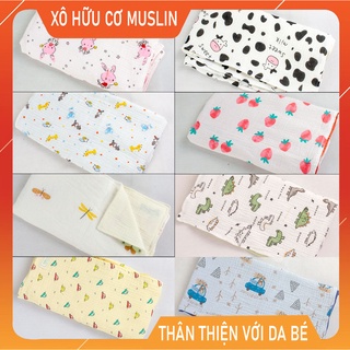 Khăn tắm Muslin hình mềm mịn cho bé - Khăn tắm hữu cơ thân thiện với da Bé