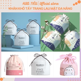 Khăn tẩy trang dạng cuộn, khăn khô lau mặt đa năng dùng một lần Animerry nội địa Trung