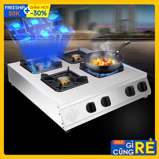 Bếp gas 4 lò, bếp ga 4 họng công nghiệp làm mì cay bánh xèo