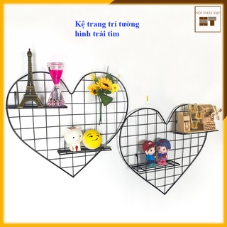[ GIẢM NGAY 10K] Lưới sắt trang trí hình trái tim, treo ảnh, để đồ decord đẹp, sáng tao không gian sống sịn sò
