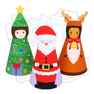 Mô hình giấy Giáng Sinh Christmas Búp bê Noel