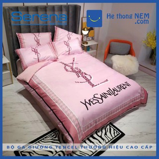 Ga Giường 5 Món Tencel SERENA Set Ga Trải Giường Tencel Cao Cấp Chần Bông – Hệ Thống Nệm