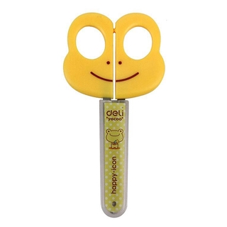 Kéo Học Sinh Deli 122mm - Deli 6031 - Mẫu 1 - Màu Vàng