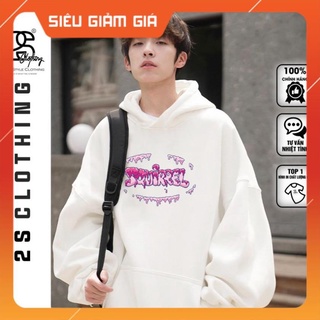 Hoodie Nam Form Rộng Kiểu Dáng Hàn Quốc 2s Clothing Áo Nỉ Mũ Siêu Rộng Ấm Áp In Chữ Squirrel TV5015
